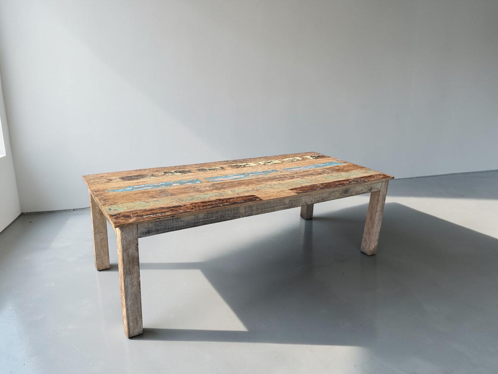 Solid Reclaimed Timber 8 to 10-Seater Rustic Dining Table